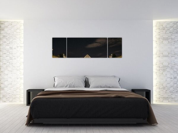 Obraz - Luwr w nocy (170x50 cm)