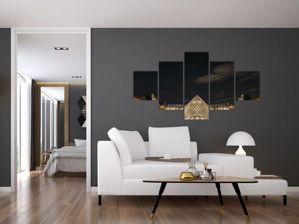 Obraz - Luwr w nocy (125x70 cm)