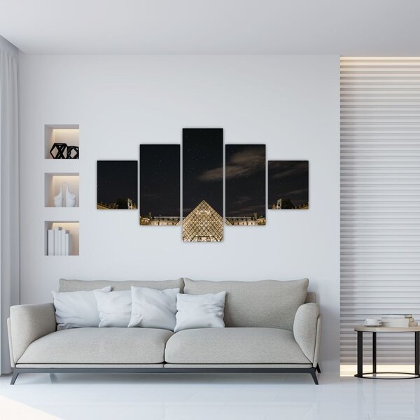 Obraz - Luwr w nocy (125x70 cm)