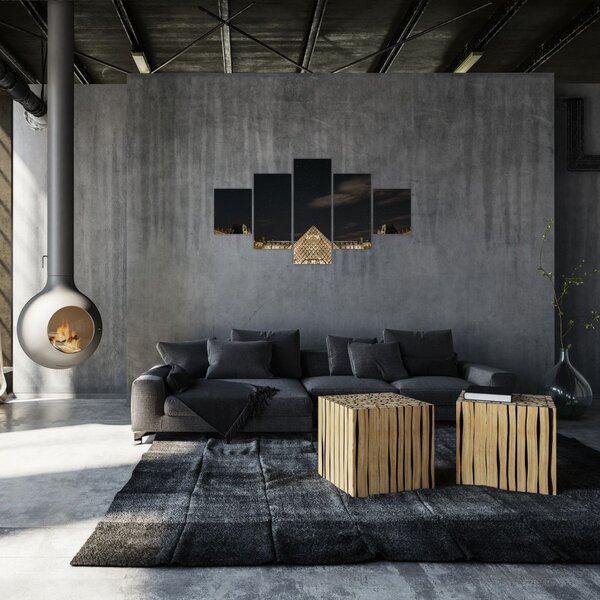 Obraz - Luwr w nocy (125x70 cm)
