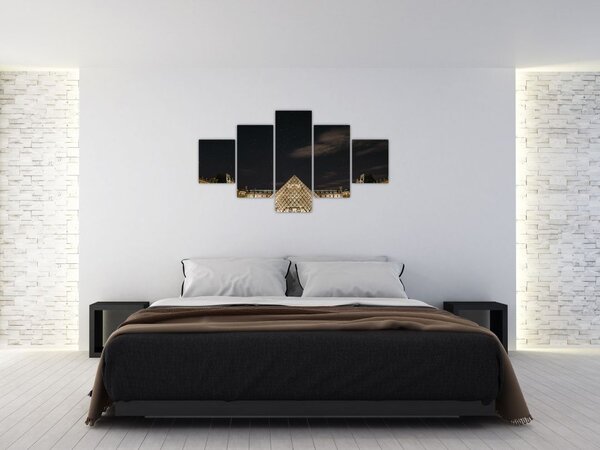 Obraz - Luwr w nocy (125x70 cm)