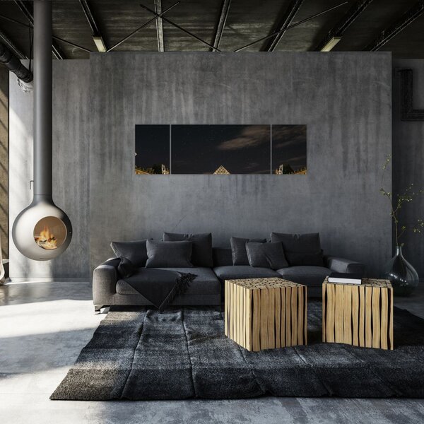 Obraz - Luwr w nocy (170x50 cm)