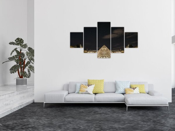 Obraz - Luwr w nocy (125x70 cm)