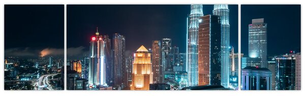 Obraz - Noc w Kuala Lumpur (170x50 cm)