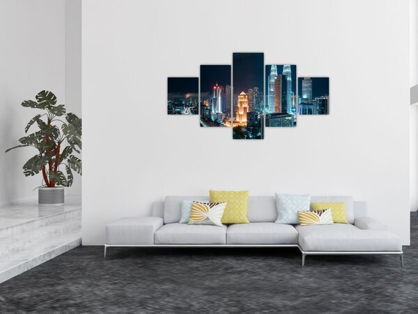 Obraz - Noc w Kuala Lumpur (125x70 cm)