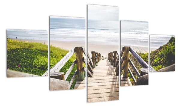 Obraz - Wejście na plażę (125x70 cm)