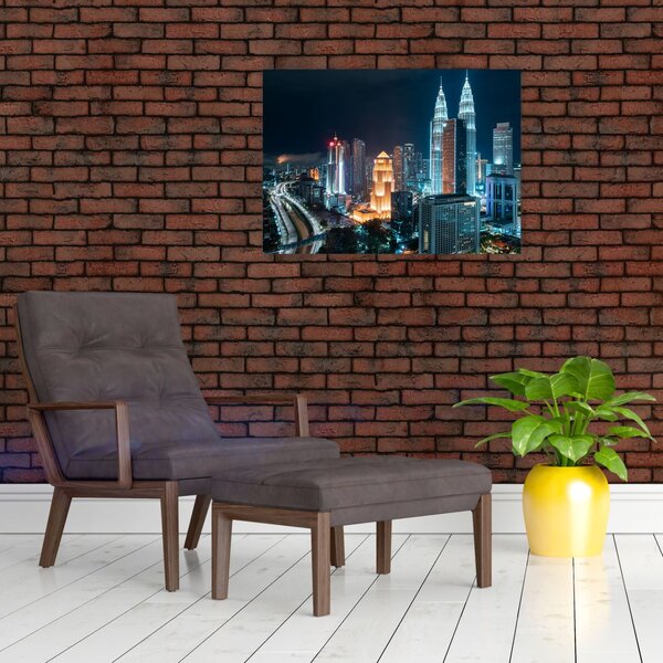 Obraz - Noc w Kuala Lumpur (70x50 cm)