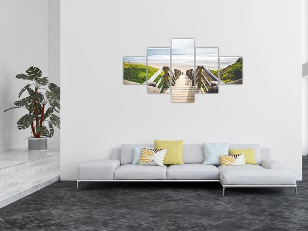 Obraz - Wejście na plażę (125x70 cm)