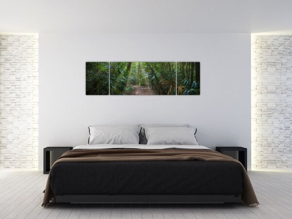 Obraz - Promienie słońca w dżungli (170x50 cm)