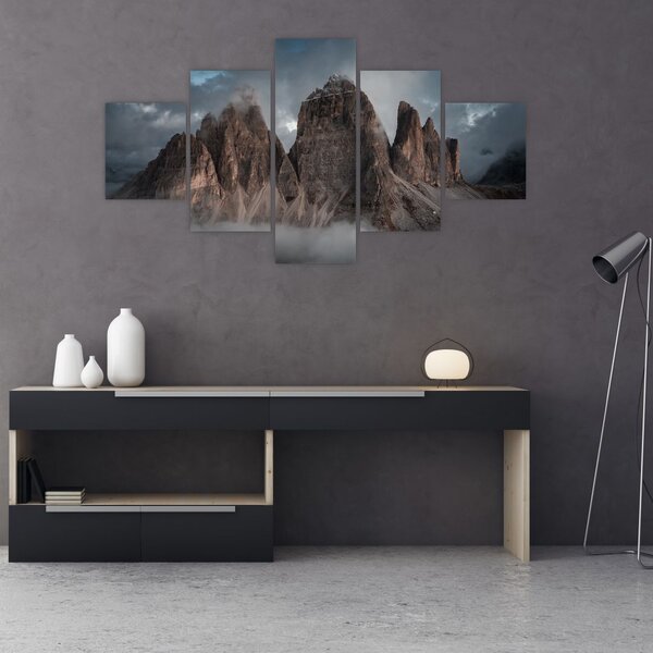 Obraz - Trzy Zęby, Włoskie Dolomity (125x70 cm)