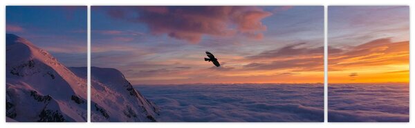 Obraz o zachodzie słońca, Mt. Blanc (170x50 cm)