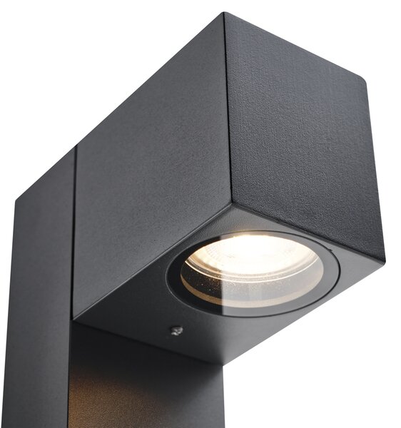 Lampa zewnętrzna czarna z kolcem do ziemi i dławikiem kablowym 65 cm z gniazdem IP44 - Baleno