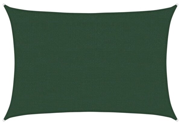 Żagiel przeciwsłoneczny, 160 g/m², ciemnozielony, 4x5 m, hdpe
