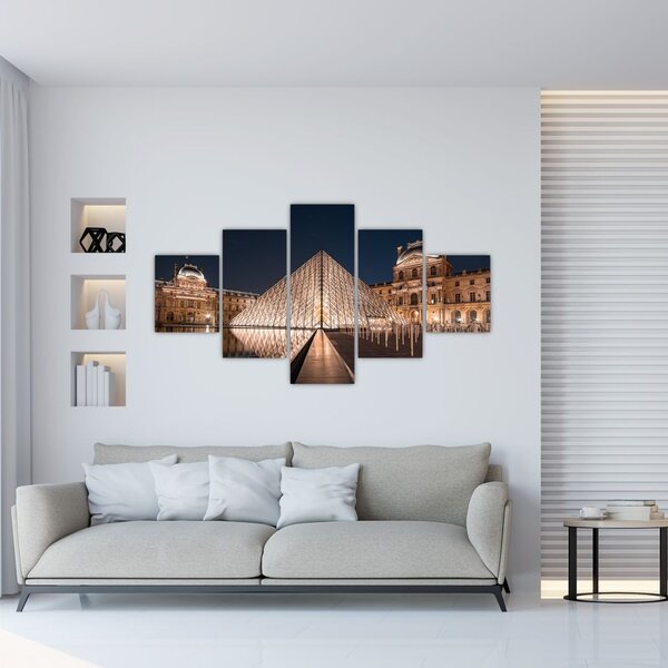 Obraz - Luwr w nocy (125x70 cm)