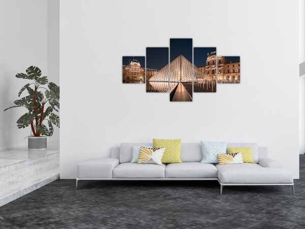 Obraz - Luwr w nocy (125x70 cm)