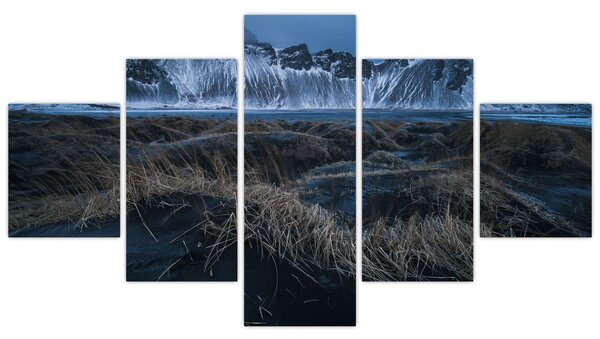 Obraz z widokiem na islandzkie szczyty (125x70 cm)