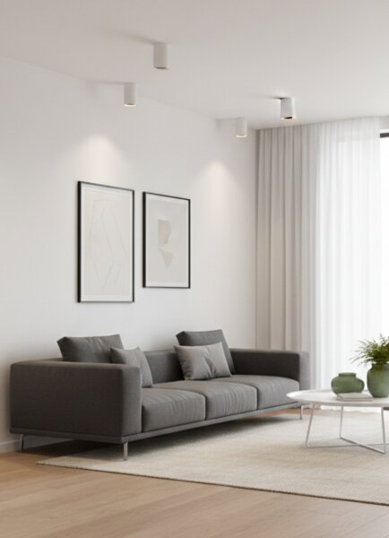 PP P Design P 1354 WH IP65 PLAFON NOWOCZESNA LAMPA SUFITOWA OPRAWA NATYNKOWA ALUMINIUM BIAŁY GU10 LED