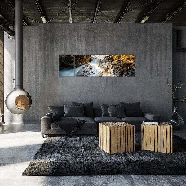 Obraz - Strumień leśny (170x50 cm)