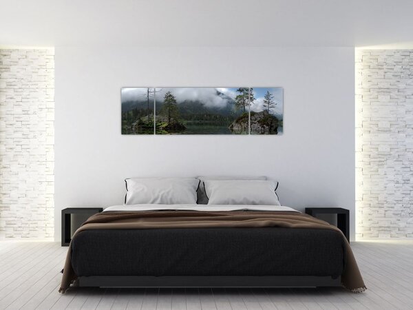 Obraz drzew w jeziorze (170x50 cm)