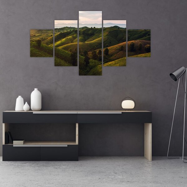 Obraz - Widok na tajskie wzgórza (125x70 cm)