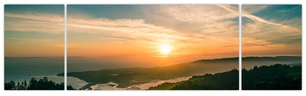 Obraz wschodu słońca nad morzem (170x50 cm)
