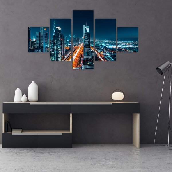 Obraz - Noc w Dubaju (125x70 cm)
