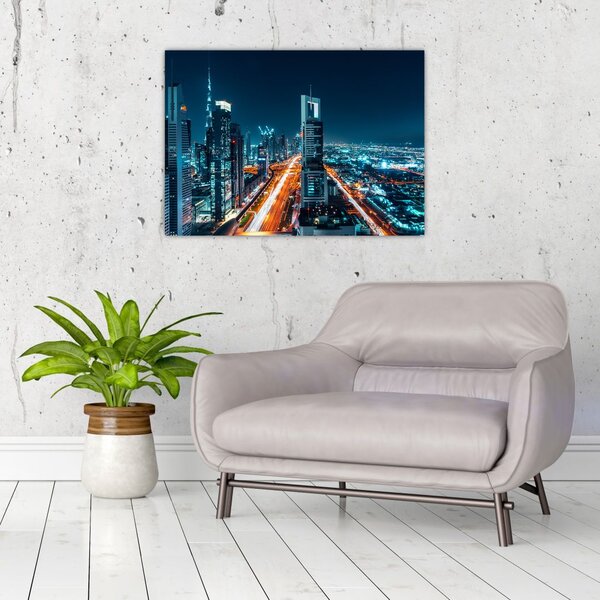 Obraz - Noc w Dubaju (70x50 cm)