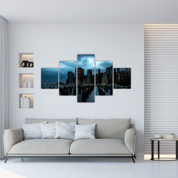 Obraz - Widok na drapacze chmur Nowego Jorku (125x70 cm)