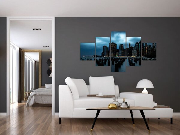 Obraz - Widok na drapacze chmur Nowego Jorku (125x70 cm)