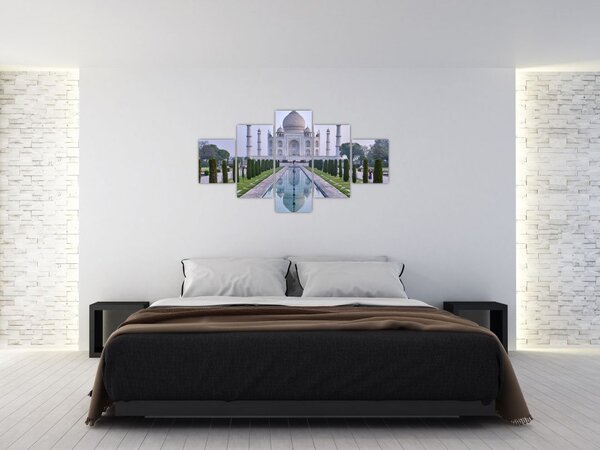 Obraz - Taj Mahal o wschodzie słońca (125x70 cm)