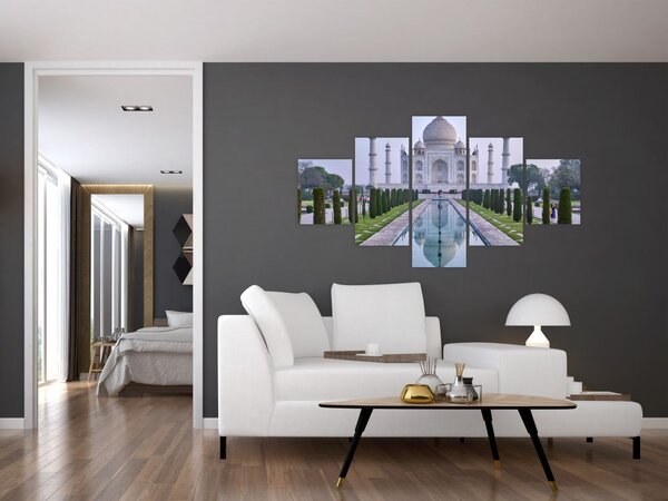 Obraz - Taj Mahal o wschodzie słońca (125x70 cm)