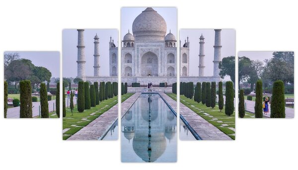Obraz - Taj Mahal o wschodzie słońca (125x70 cm)