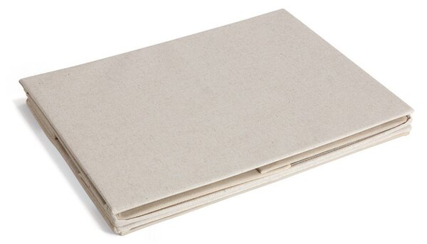 Beżowy tekstylny pojemnik z pokrywką 31x41x22 cm Soft Storage Medium – Bigso