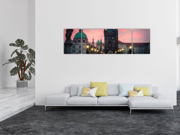 Obraz - Na Moście Karola (170x50 cm)