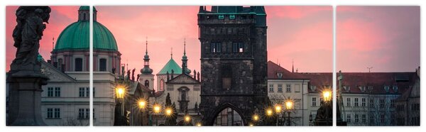 Obraz - Na Moście Karola (170x50 cm)