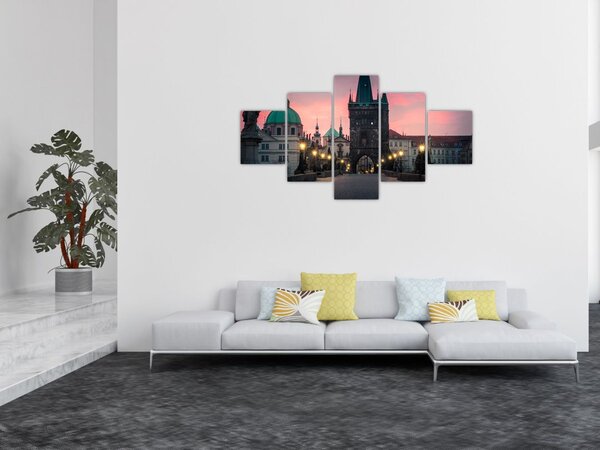 Obraz - Na Moście Karola (125x70 cm)