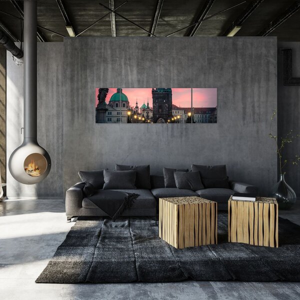 Obraz - Na Moście Karola (170x50 cm)