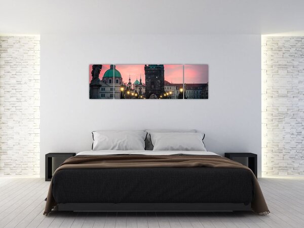 Obraz - Na Moście Karola (170x50 cm)