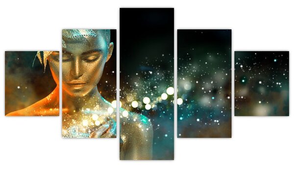 Obraz złotej wróżki (125x70 cm)