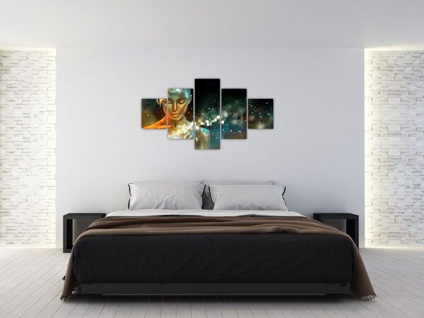 Obraz złotej wróżki (125x70 cm)