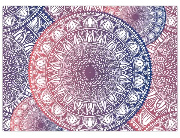 Obraz na szkle z mandali (70x50 cm)
