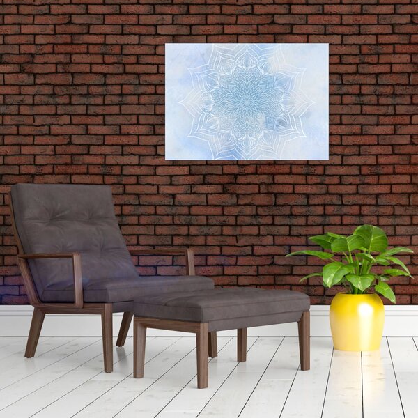 Obraz na szkle - Zimowa mandala (70x50 cm)