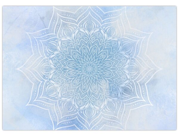 Obraz na szkle - Zimowa mandala (70x50 cm)