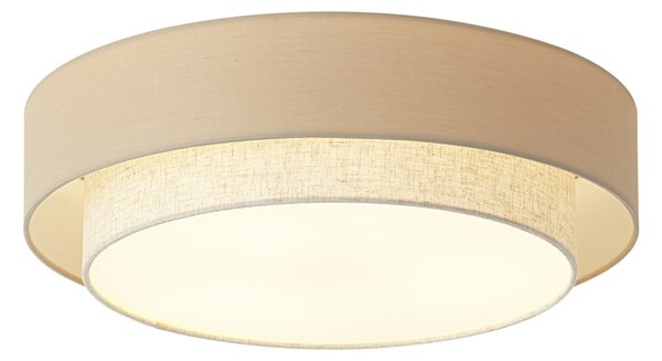 Nowoczesna lampa sufitowa beżowa 50 cm 3-źródła światła - Drum Duo