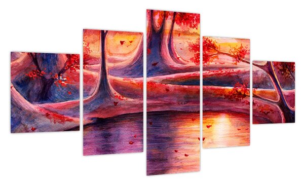 Obraz magicznego lasu (125x70 cm)