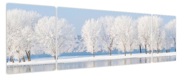 Obraz zimowego krajobrazu (170x50 cm)