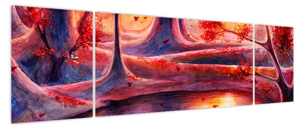 Obraz magicznego lasu (170x50 cm)
