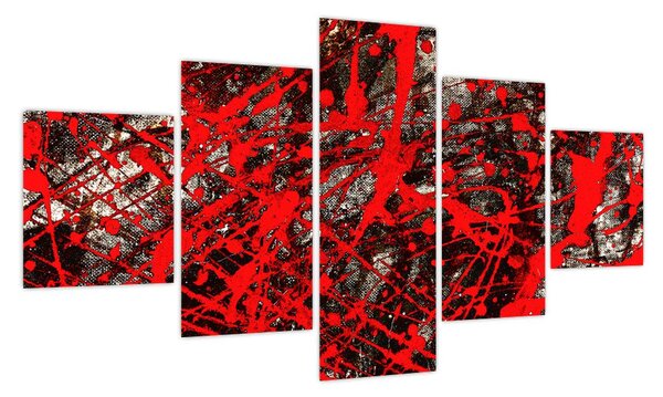 Obraz - Ekspresyjna abstrakcja (125x70 cm)