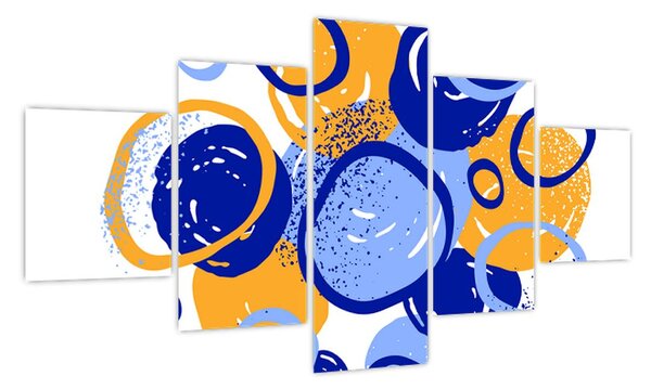 Obraz - Jasny motyw z kółkami (125x70 cm)
