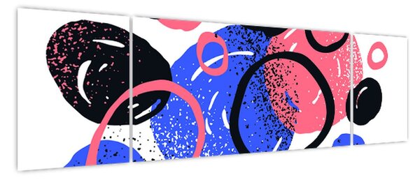 Obraz - Motyw z kółkami w żywych kolorach (170x50 cm)